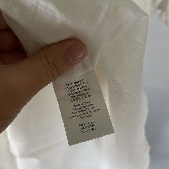 HEARTLOOM Cella Embroidered Eyelet Puff Sleeves Smocked Tiered Mini Dress NWT M - Picture 11 of 12